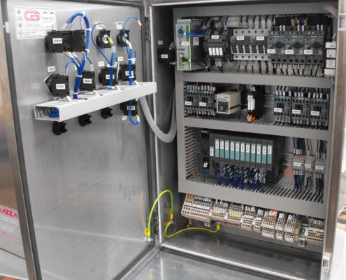 "PLC installed in a control cabinet"
